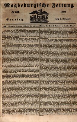 Magdeburgische Zeitung Sonntag 6. Oktober 1850