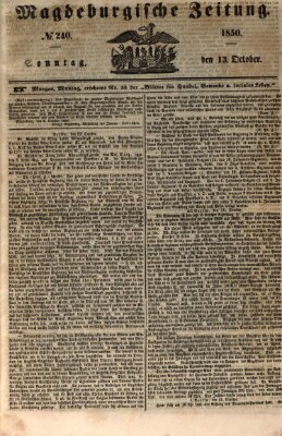 Magdeburgische Zeitung Sonntag 13. Oktober 1850