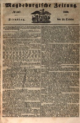 Magdeburgische Zeitung Dienstag 22. Oktober 1850