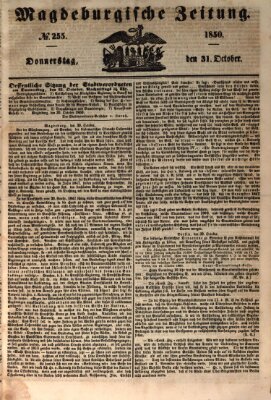 Magdeburgische Zeitung Donnerstag 31. Oktober 1850