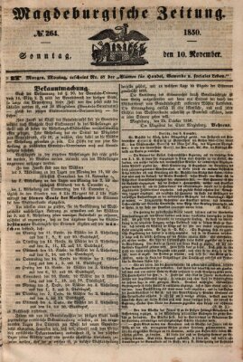 Magdeburgische Zeitung Sonntag 10. November 1850