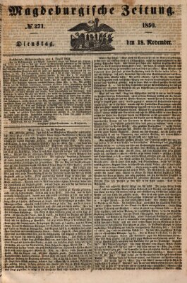 Magdeburgische Zeitung Montag 18. November 1850