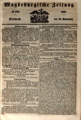 Magdeburgische Zeitung Mittwoch 20. November 1850