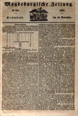 Magdeburgische Zeitung Samstag 30. November 1850