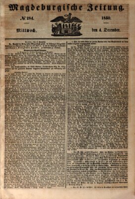 Magdeburgische Zeitung Mittwoch 4. Dezember 1850