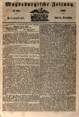 Magdeburgische Zeitung Samstag 14. Dezember 1850