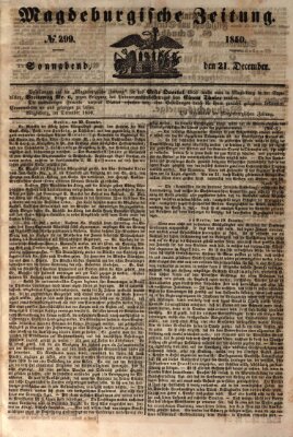 Magdeburgische Zeitung Samstag 21. Dezember 1850