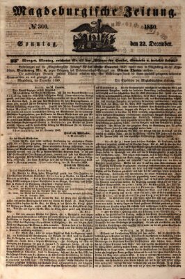 Magdeburgische Zeitung Sonntag 22. Dezember 1850