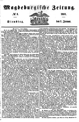 Magdeburgische Zeitung Dienstag 7. Januar 1851