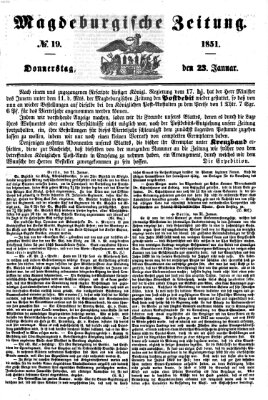 Magdeburgische Zeitung Donnerstag 23. Januar 1851