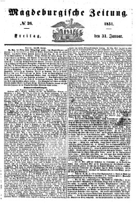 Magdeburgische Zeitung Freitag 31. Januar 1851