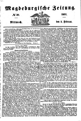 Magdeburgische Zeitung Mittwoch 5. Februar 1851