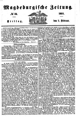 Magdeburgische Zeitung Freitag 7. Februar 1851