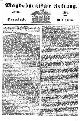 Magdeburgische Zeitung Samstag 8. Februar 1851