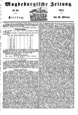 Magdeburgische Zeitung Freitag 28. Februar 1851