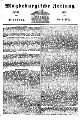 Magdeburgische Zeitung Dienstag 4. März 1851