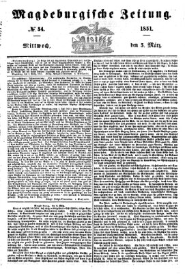 Magdeburgische Zeitung Mittwoch 5. März 1851