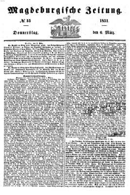 Magdeburgische Zeitung Donnerstag 6. März 1851