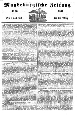 Magdeburgische Zeitung Samstag 22. März 1851