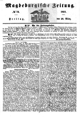 Magdeburgische Zeitung Freitag 28. März 1851