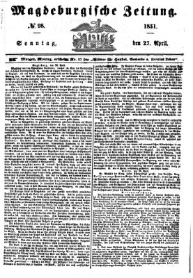 Magdeburgische Zeitung Sonntag 27. April 1851