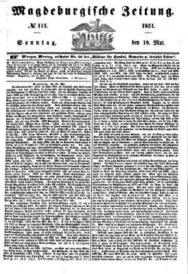 Magdeburgische Zeitung Sonntag 18. Mai 1851