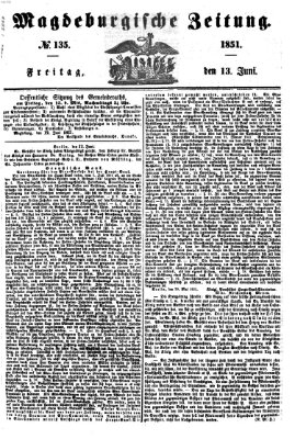 Magdeburgische Zeitung Freitag 13. Juni 1851