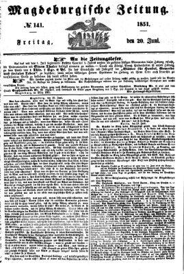 Magdeburgische Zeitung Freitag 20. Juni 1851