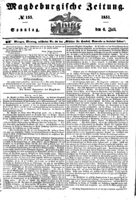 Magdeburgische Zeitung Sonntag 6. Juli 1851