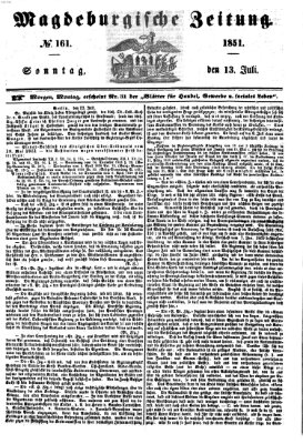 Magdeburgische Zeitung Sonntag 13. Juli 1851