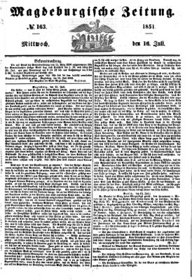 Magdeburgische Zeitung Mittwoch 16. Juli 1851