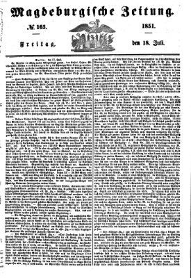 Magdeburgische Zeitung Freitag 18. Juli 1851