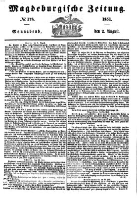 Magdeburgische Zeitung Samstag 2. August 1851