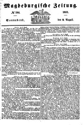 Magdeburgische Zeitung Samstag 9. August 1851