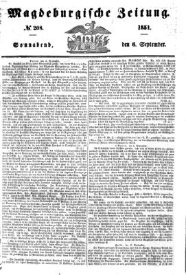 Magdeburgische Zeitung Samstag 6. September 1851