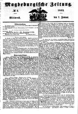 Magdeburgische Zeitung Mittwoch 7. Januar 1852