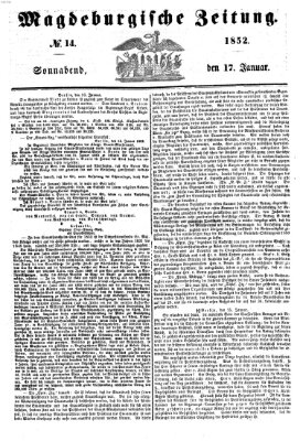 Magdeburgische Zeitung Samstag 17. Januar 1852