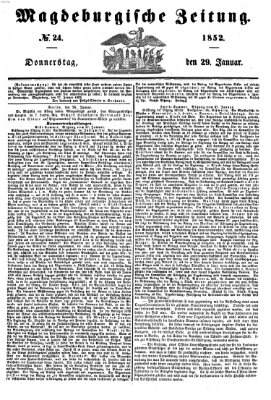 Magdeburgische Zeitung Donnerstag 29. Januar 1852