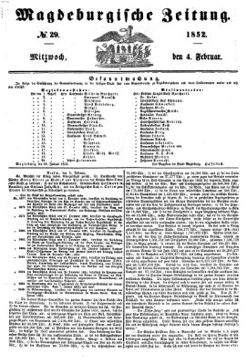 Magdeburgische Zeitung Mittwoch 4. Februar 1852