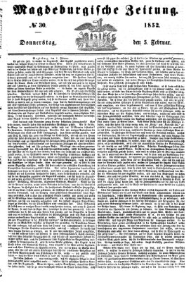 Magdeburgische Zeitung Donnerstag 5. Februar 1852