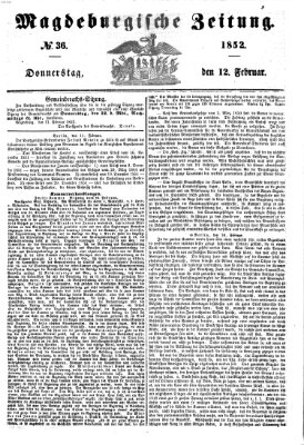 Magdeburgische Zeitung Donnerstag 12. Februar 1852