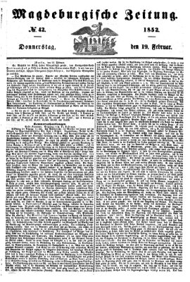 Magdeburgische Zeitung Donnerstag 19. Februar 1852