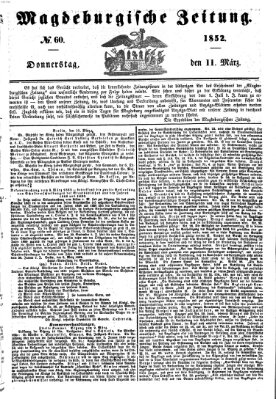 Magdeburgische Zeitung Donnerstag 11. März 1852