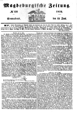 Magdeburgische Zeitung Samstag 12. Juni 1852