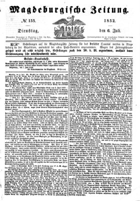 Magdeburgische Zeitung Dienstag 6. Juli 1852