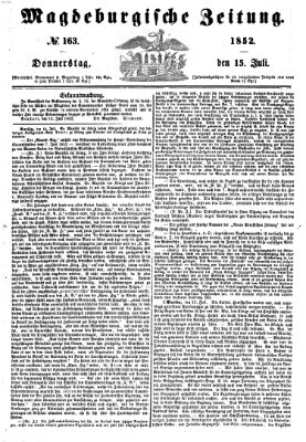 Magdeburgische Zeitung Donnerstag 15. Juli 1852
