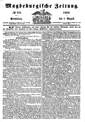 Magdeburgische Zeitung Sonntag 1. August 1852