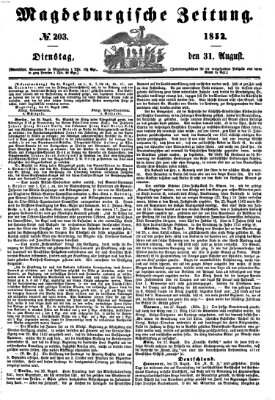 Magdeburgische Zeitung Dienstag 31. August 1852