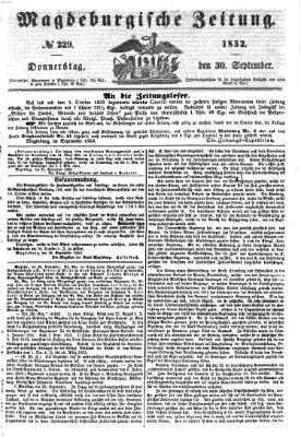 Magdeburgische Zeitung Donnerstag 30. September 1852