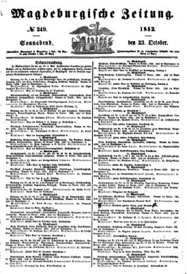 Magdeburgische Zeitung Samstag 23. Oktober 1852